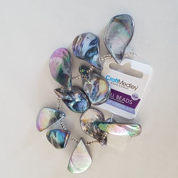 3/25$ 10 pcs Shell Beads with Hole for Beading & Jewelry Projects - Picture 1 of 13